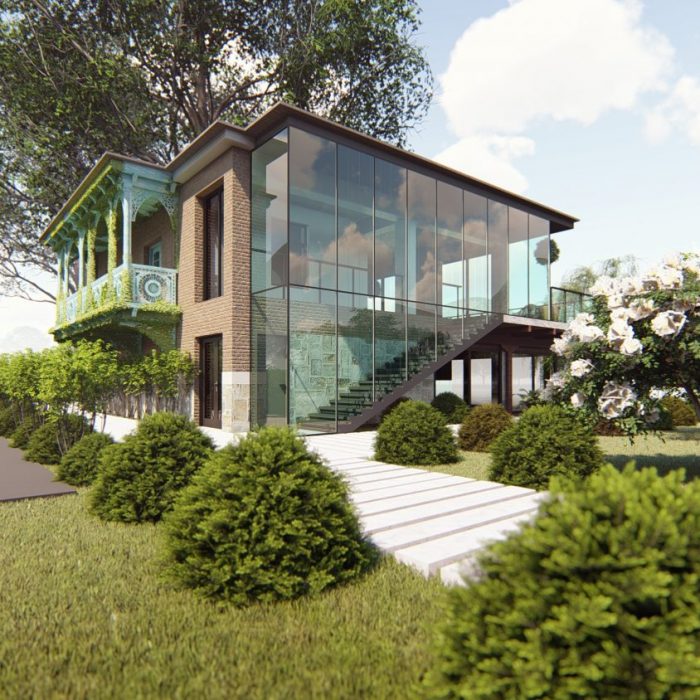 სასტუმროს ტიპის სახლი ლელის ტბასთან – არქიტექტურული პროექტი