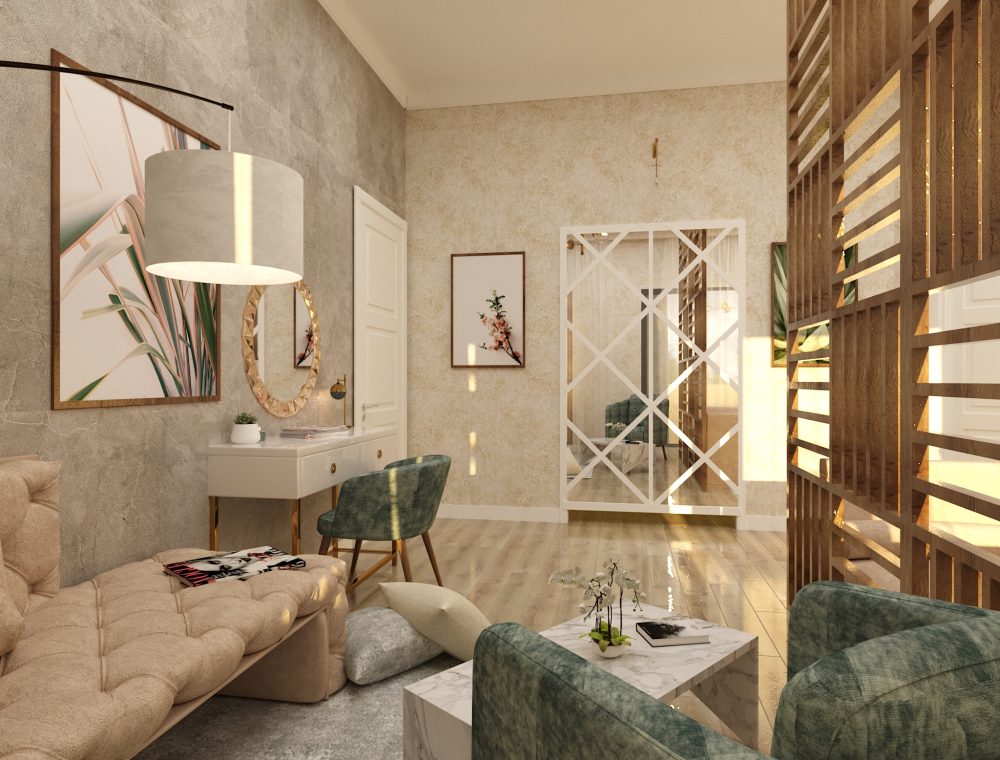 saxlis interieris dizaini