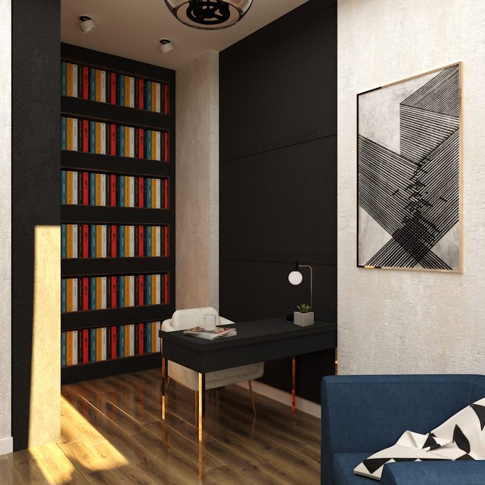 წიგნების გამოყენება ინტერიერის დიზაინში