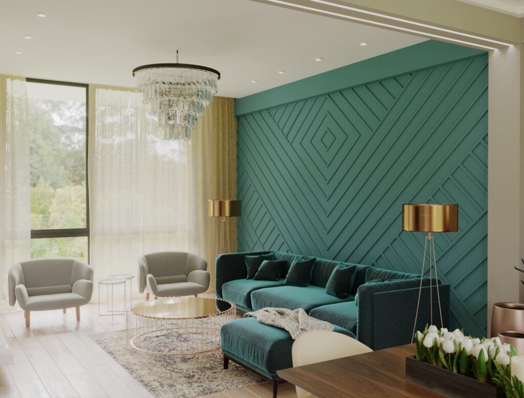 modernistuli stili interieris dizainshi