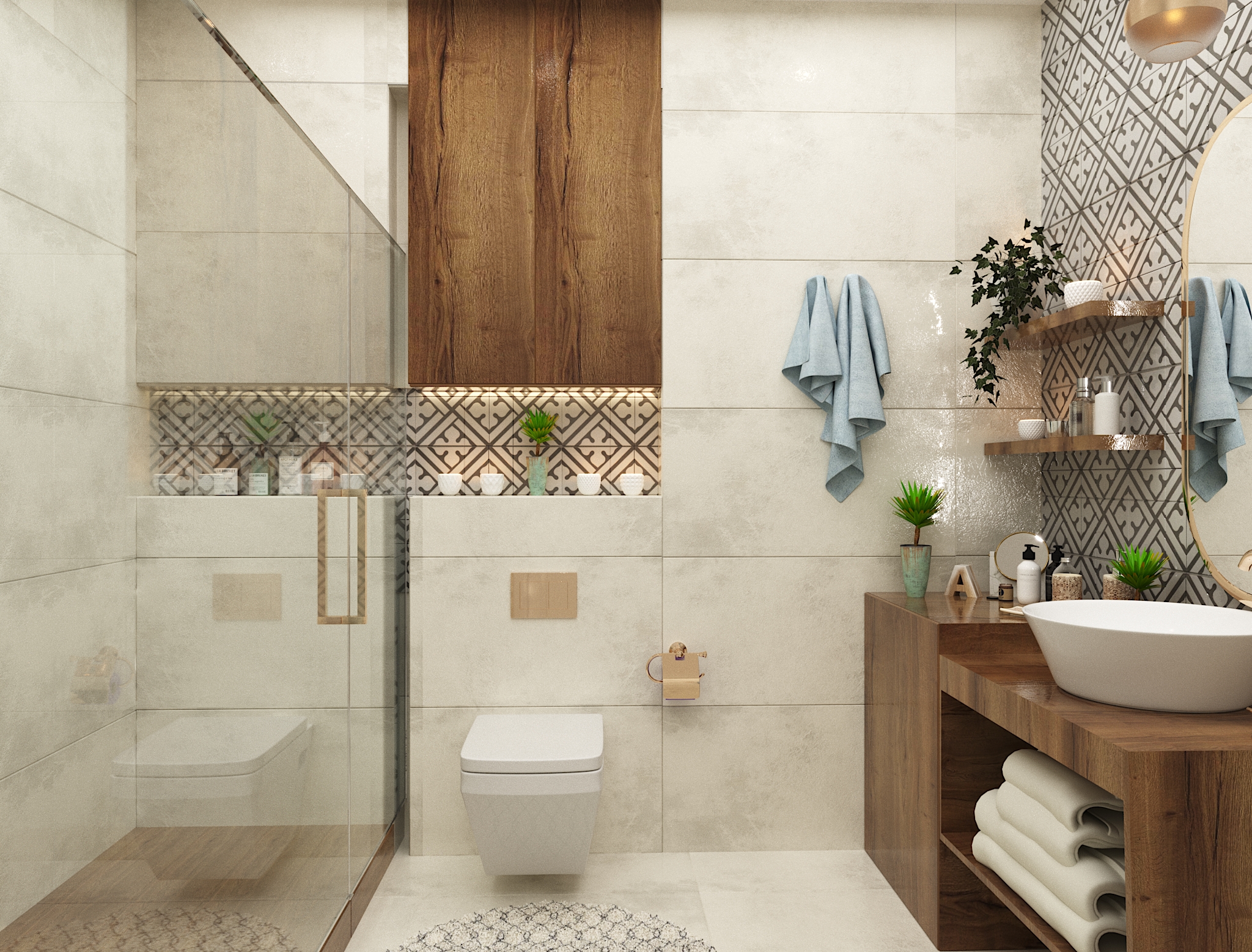 saxlis interieris dizaini piramidashi