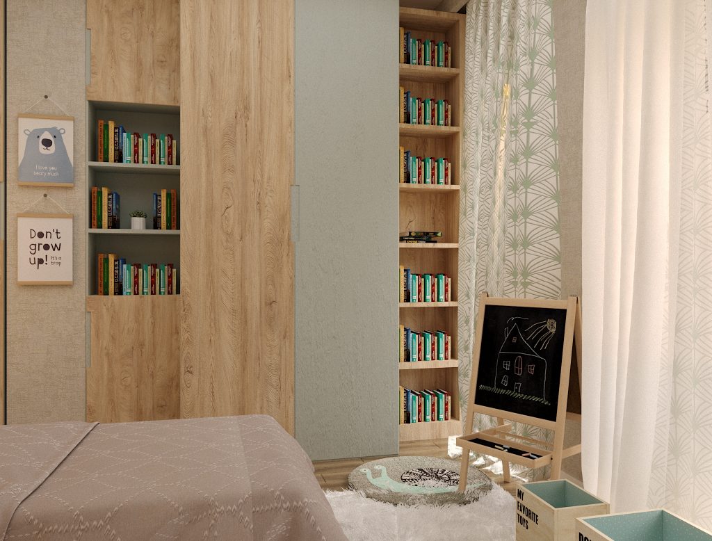 saxlis interieris dizaini piramidashi