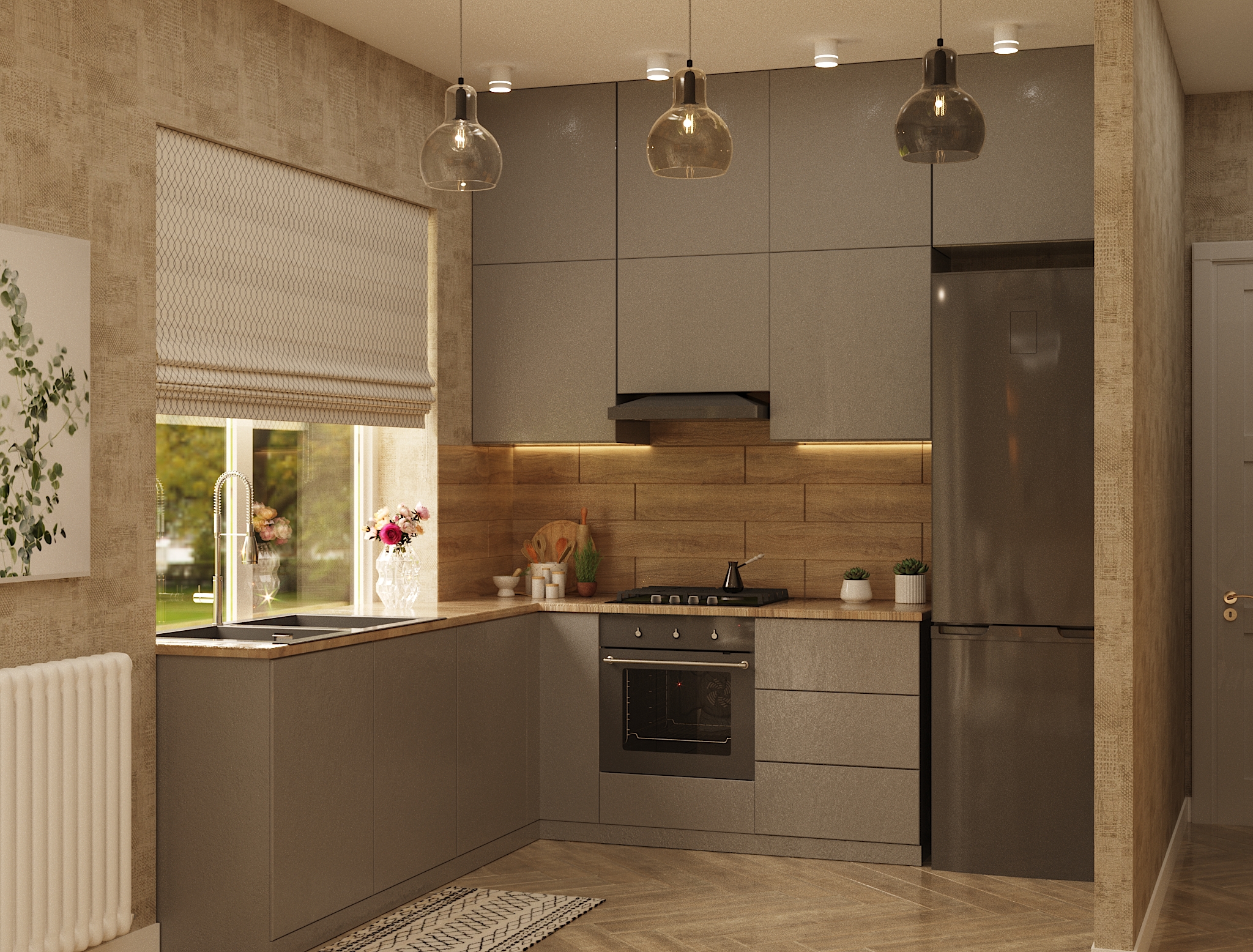 saxlis interieris dizaini piramidashi