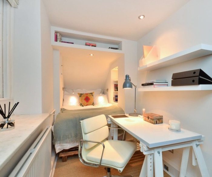 რჩევები პატარა საძინებლის მოსაწყობად