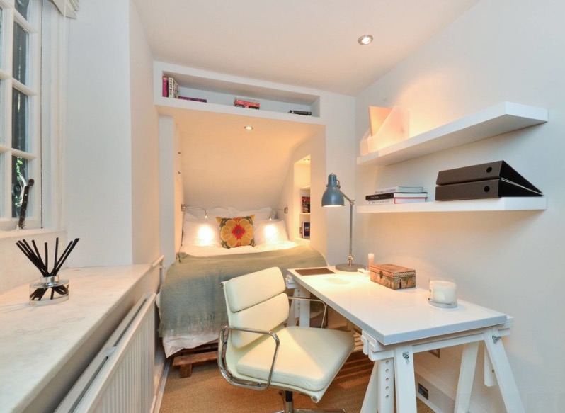 რჩევები პატარა საძინებლის მოსაწყობად