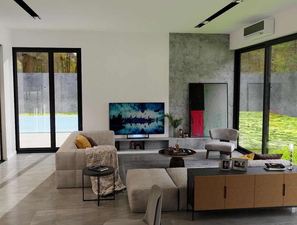 kerdzo saxlis interieris dizaini wavkisshi