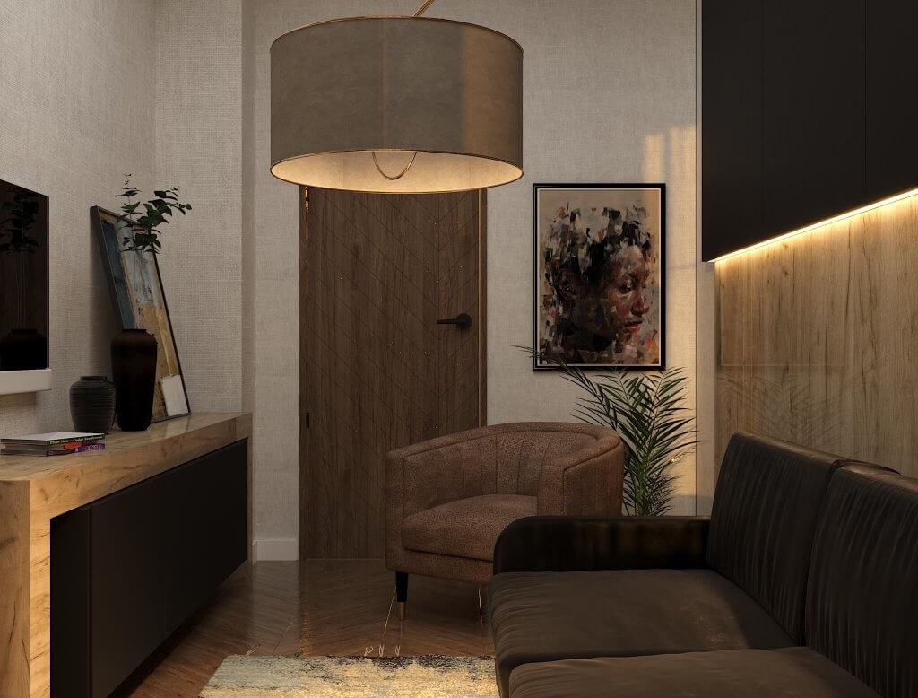 ბინა ოქროყანაში ინტერიერის დიზაინი