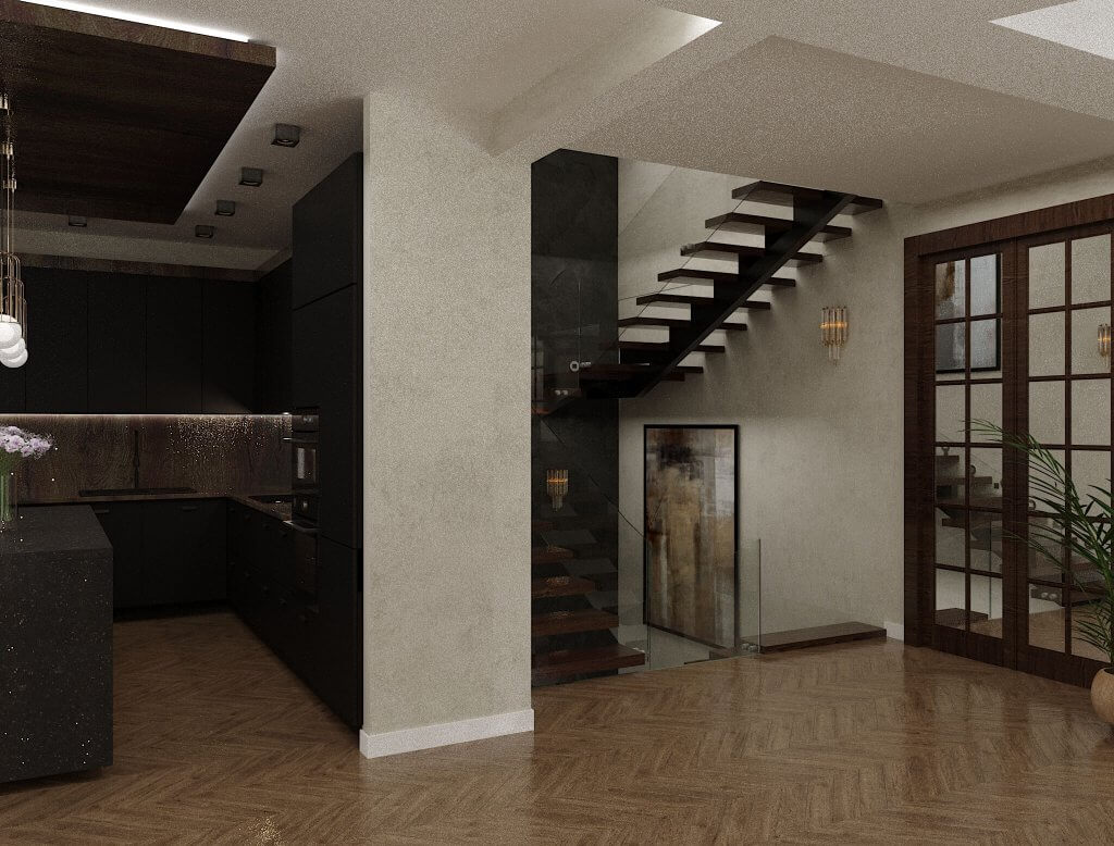 ბინა ოქროყანაში ინტერიერის დიზაინი