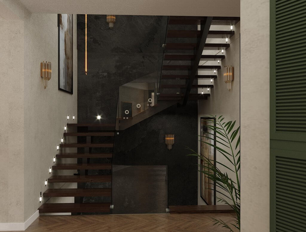 ბინა ოქროყანაში ინტერიერის დიზაინი