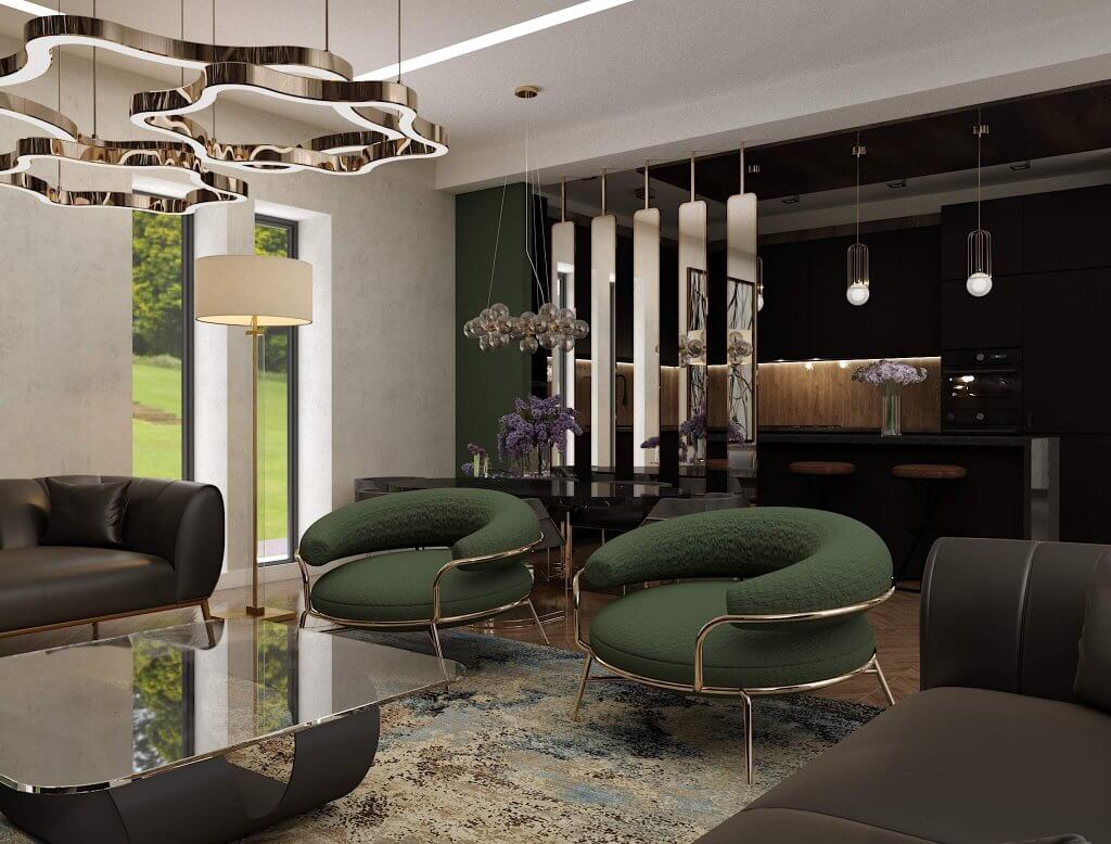 ბინა ოქროყანაში ინტერიერის დიზაინი