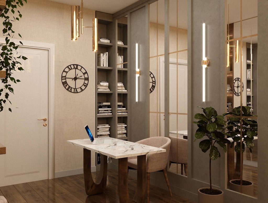 კერძო სახლი დიღომში ინტერიერის დიზაინი