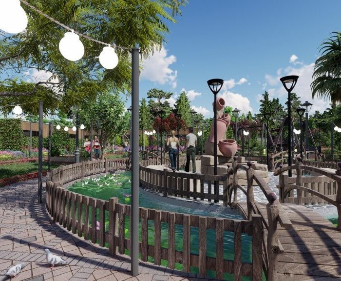 დასასვენებელი კომპლექსის ესკიზური პროექტი მუხრანში