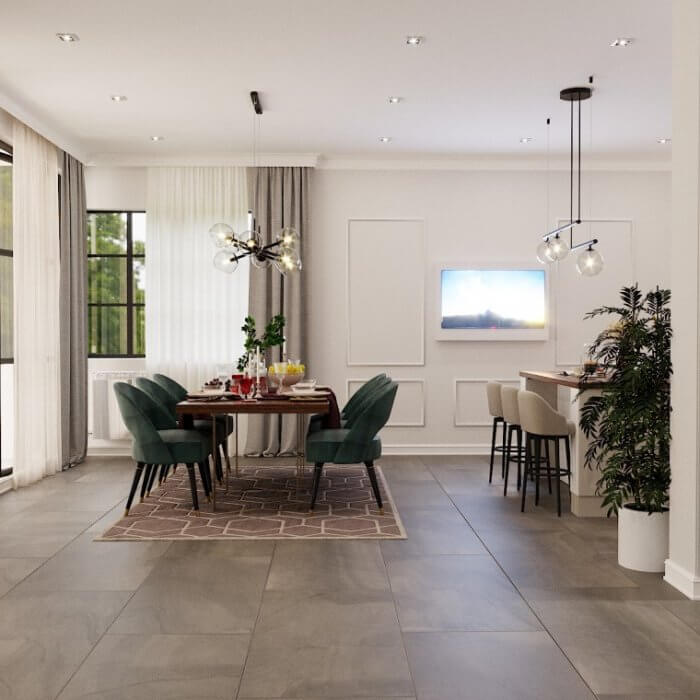 სახლის ინტერიერის დიზაინი ნორიოში