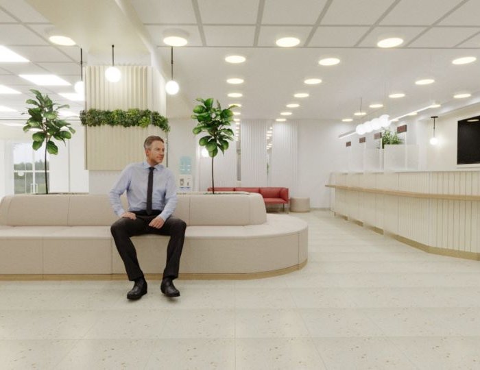 ავერსის კლინიკის მისაღების დიზაინ პროექტი