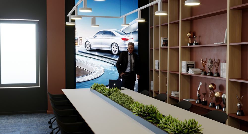 eskizuri proeqti fordis ofisistvis