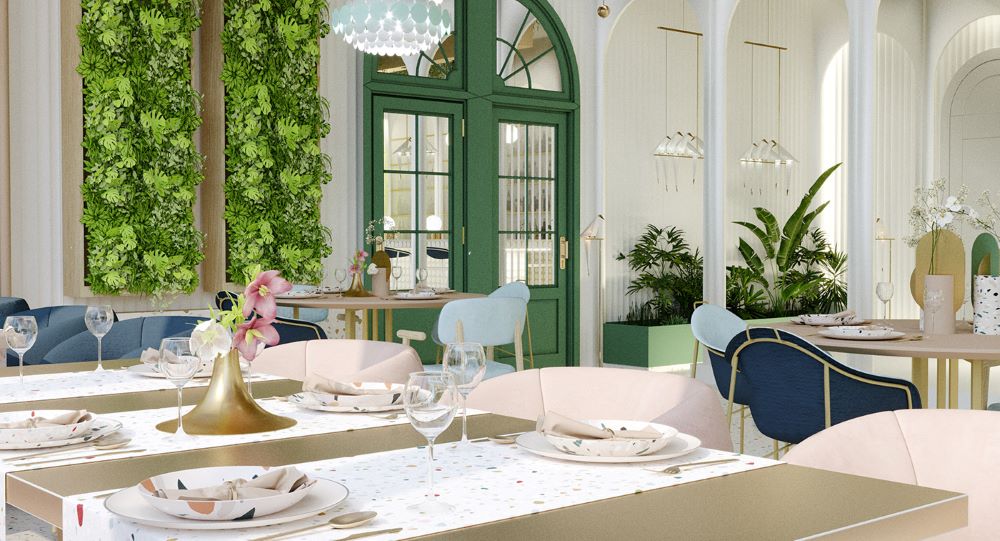 cafe-restornis proeqti sastumrostvis