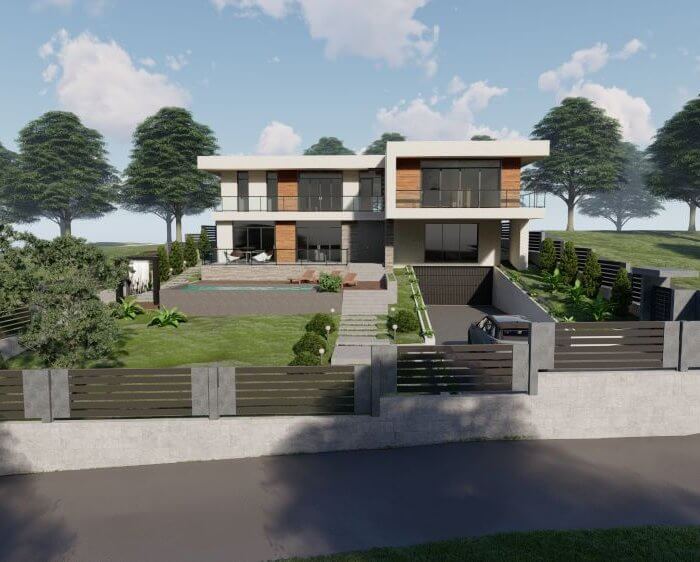 კერძო სახლის არქიტექტურული პროექტი წავკისში