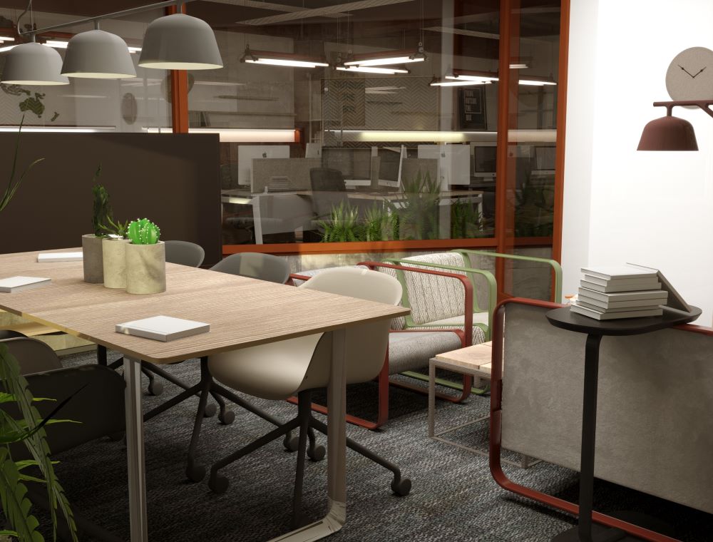 ofisi nafetvrebis gzaze interieris dizaini