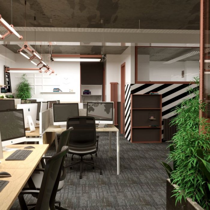 ოფისი ნაფეტვრების გზაზე – ინტერიერის დიზაინი