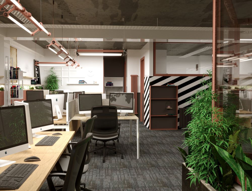 ofisi nafetvrebis gzaze interieris dizaini