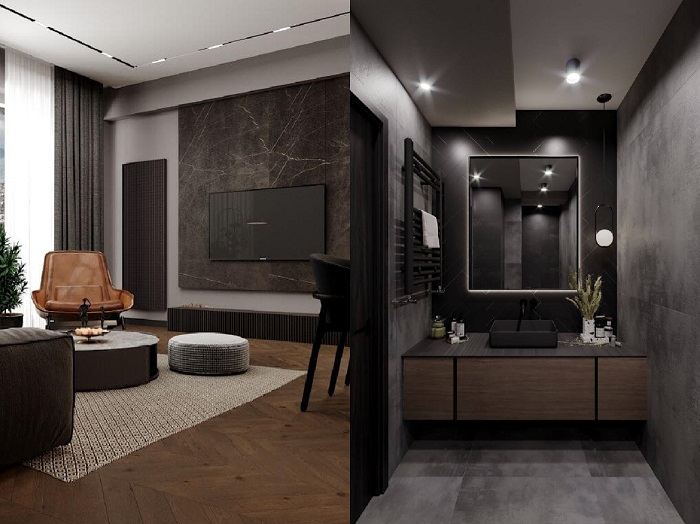 შავი ფერის მთავარი უპირატესობები ინტერიერში