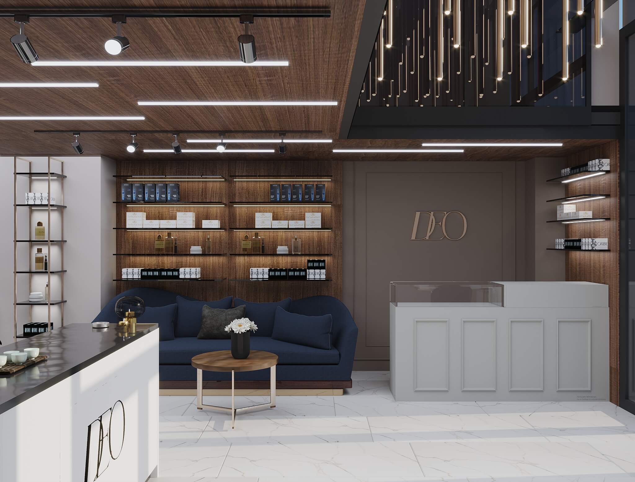 სილამაზის სალონის ინტერიერის დიზაინი | ფალიაშვილზე