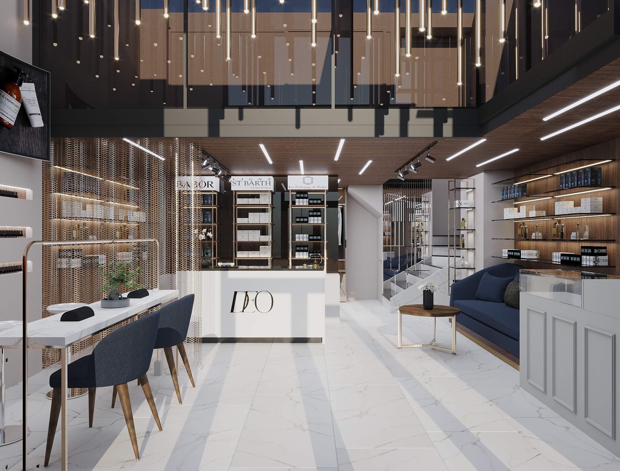 სილამაზის სალონის ინტერიერის დიზაინი | ფალიაშვილზე