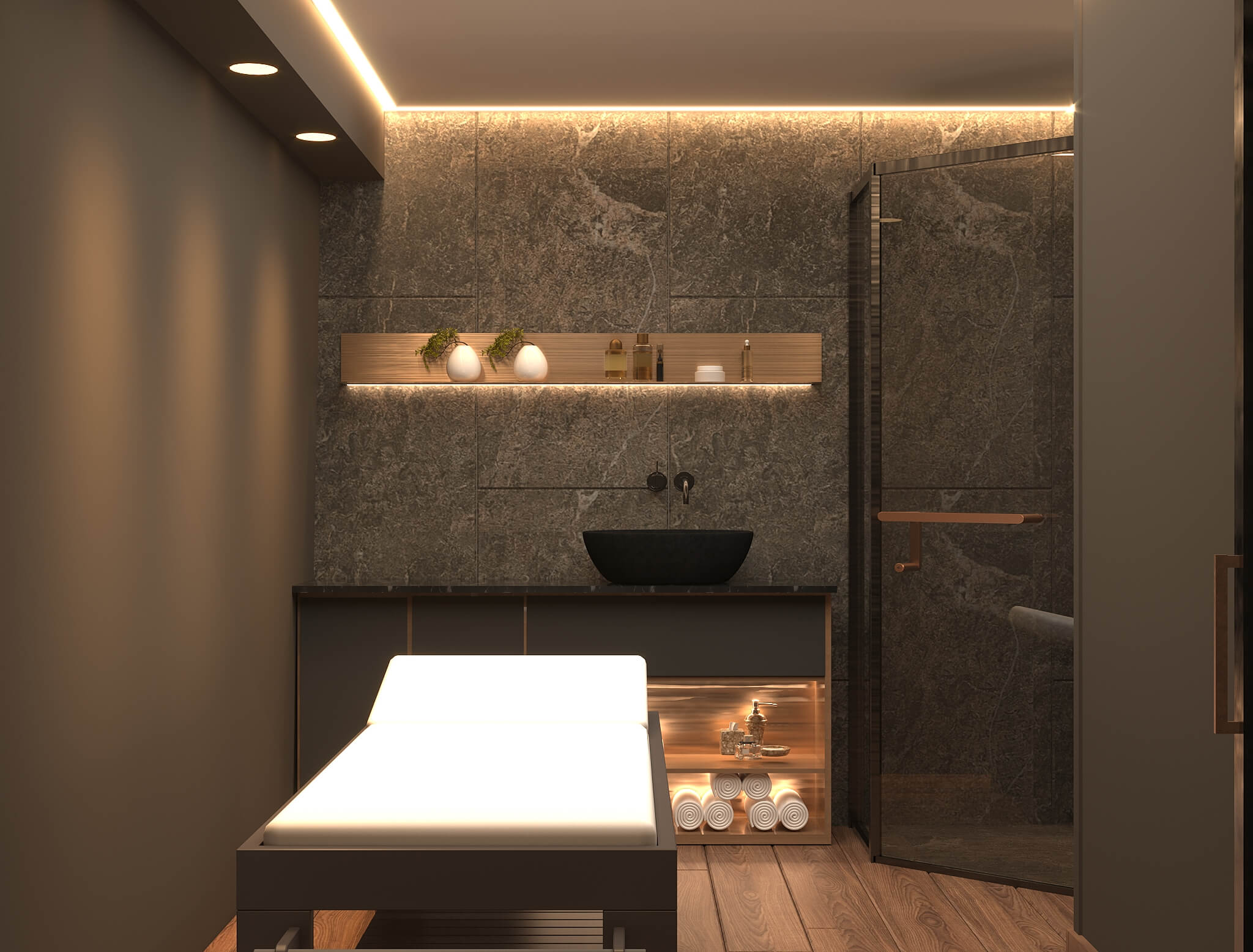 სილამაზის სალონის ინტერიერის დიზაინი | ფალიაშვილზე