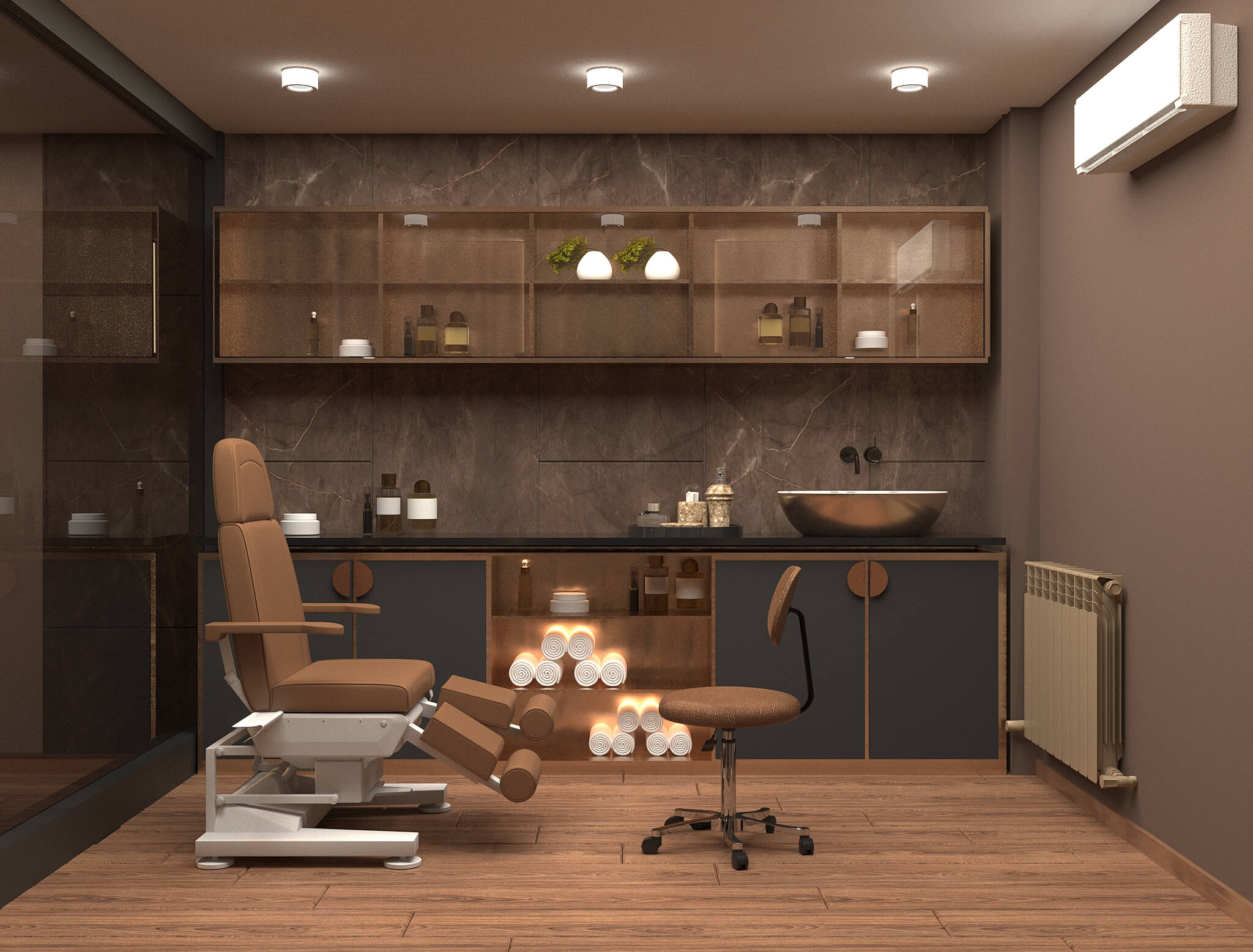 სილამაზის სალონის ინტერიერის დიზაინი | ფალიაშვილზე