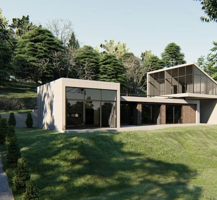 კერძო სახლის არქიტექტურული პროექტი | ბაზალეთი