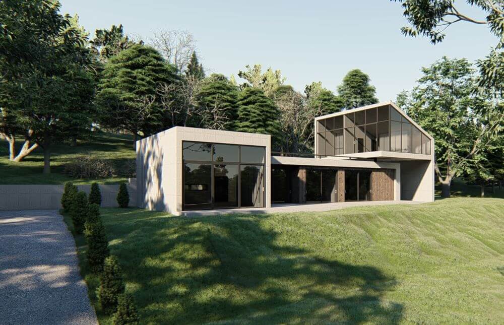 კერძო სახლის არქიტექტურული პროექტი | ბაზალეთი