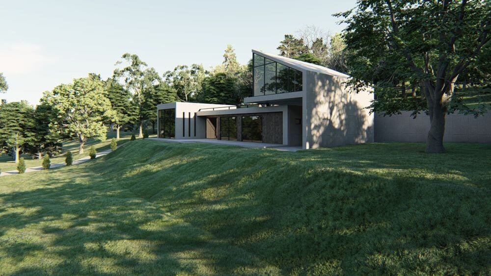 კერძო სახლის არქიტექტურული პროექტი | ბაზალეთი