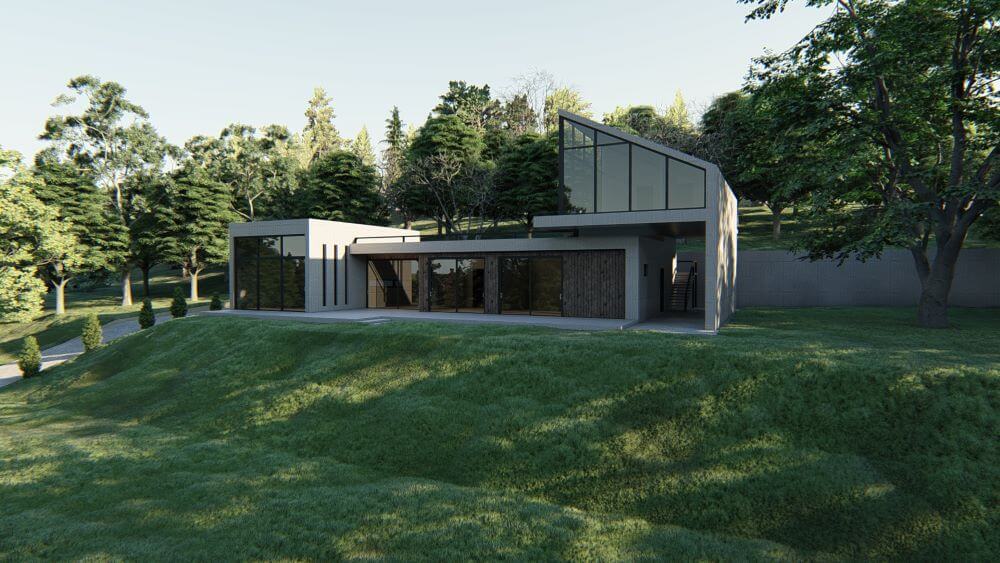 კერძო სახლის არქიტექტურული პროექტი | ბაზალეთი