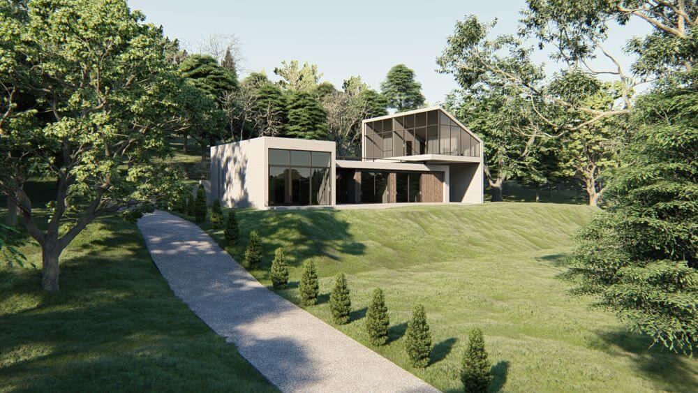 კერძო სახლის არქიტექტურული პროექტი | ბაზალეთი