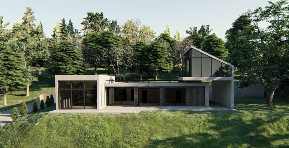 კერძო სახლის არქიტექტურული პროექტი | ბაზალეთი