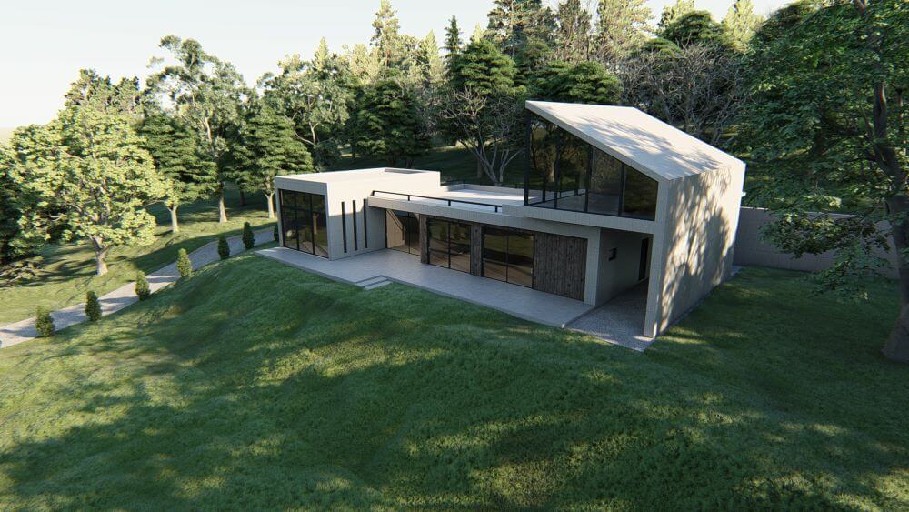 კერძო სახლის არქიტექტურული პროექტი | ბაზალეთი