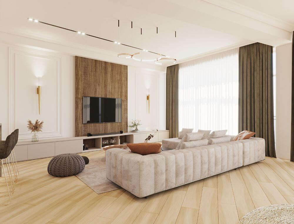 სახლი ვაკეში | ინტერიერის დიზაინი