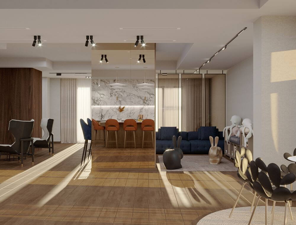 ინტერიერის დიზაინი | სახლი ჭავჭავაძეზე