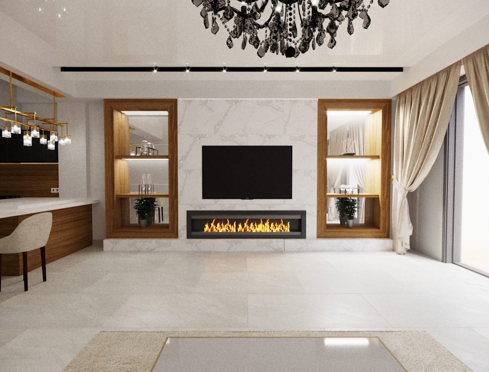 ინტერიერის დიზაინი სახლისთვის ვაკეში