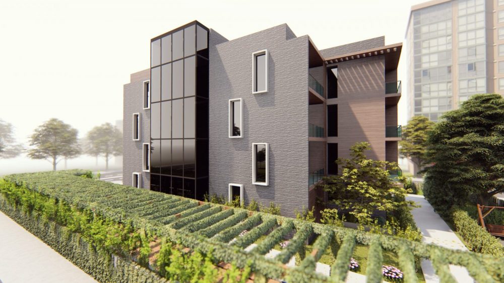 mravalbiniani sacxovrebeli saxlis arqiteqturea