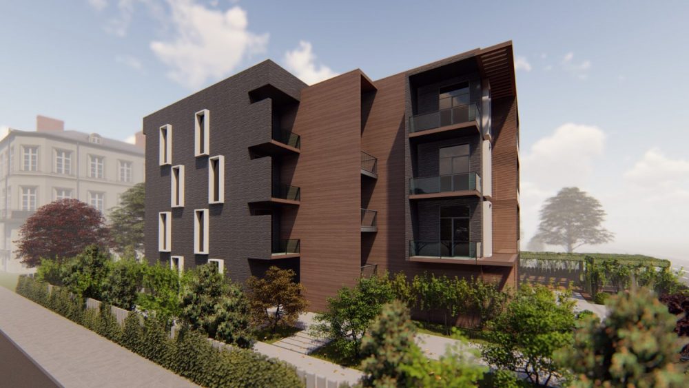 mravalbiniani sacxovrebeli saxlis arqiteqturea