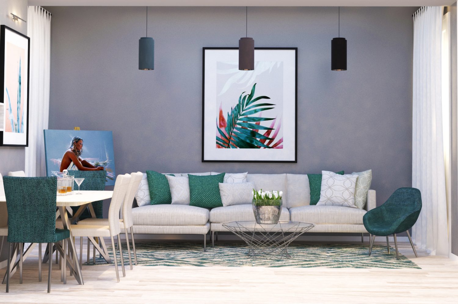 saxlis interieris dizaini jiqiaze